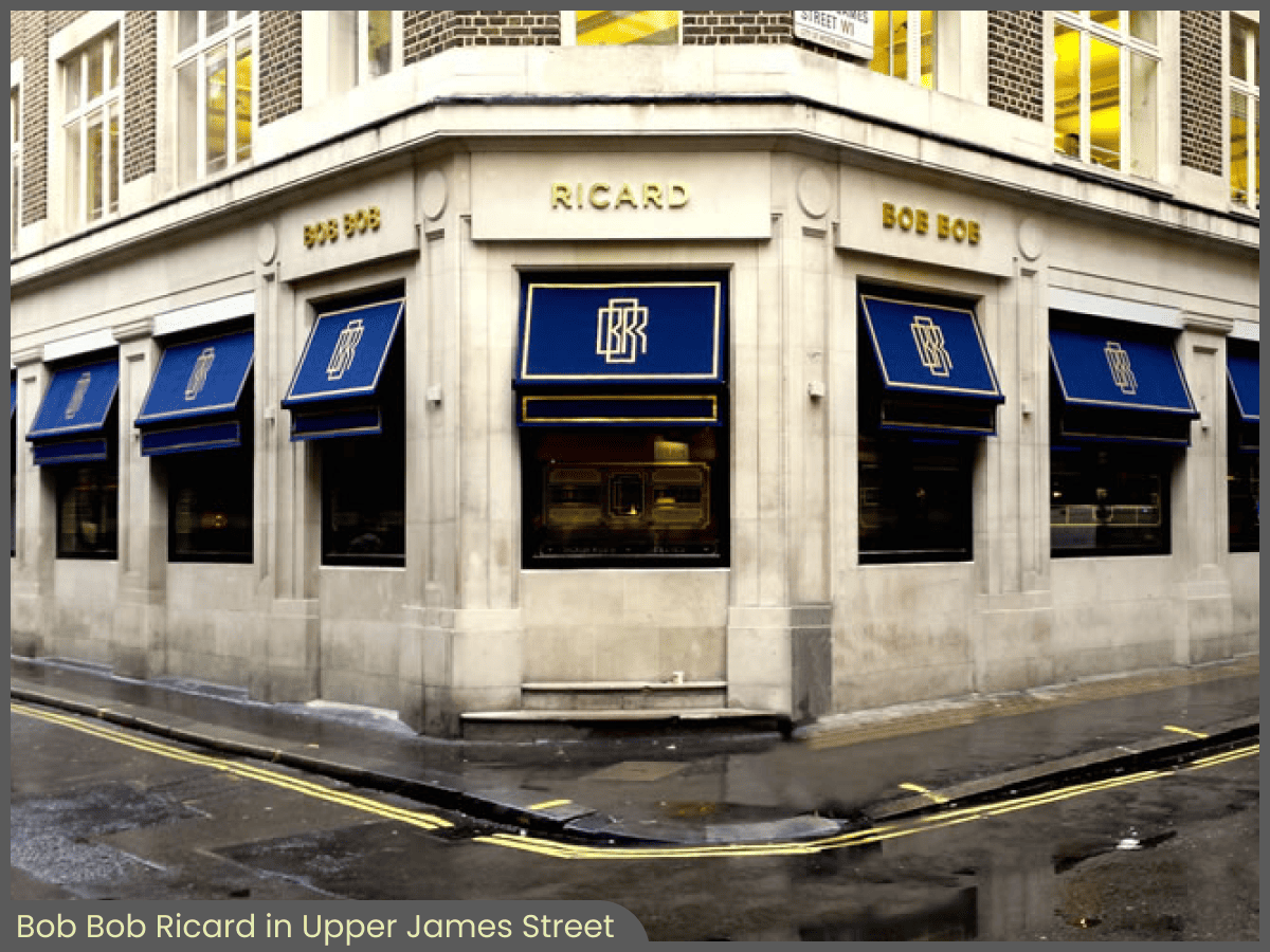 Morco Blinds - Project - Bob Bob Ricard - Bespoke Greenwich Awning - Upper James Street, London