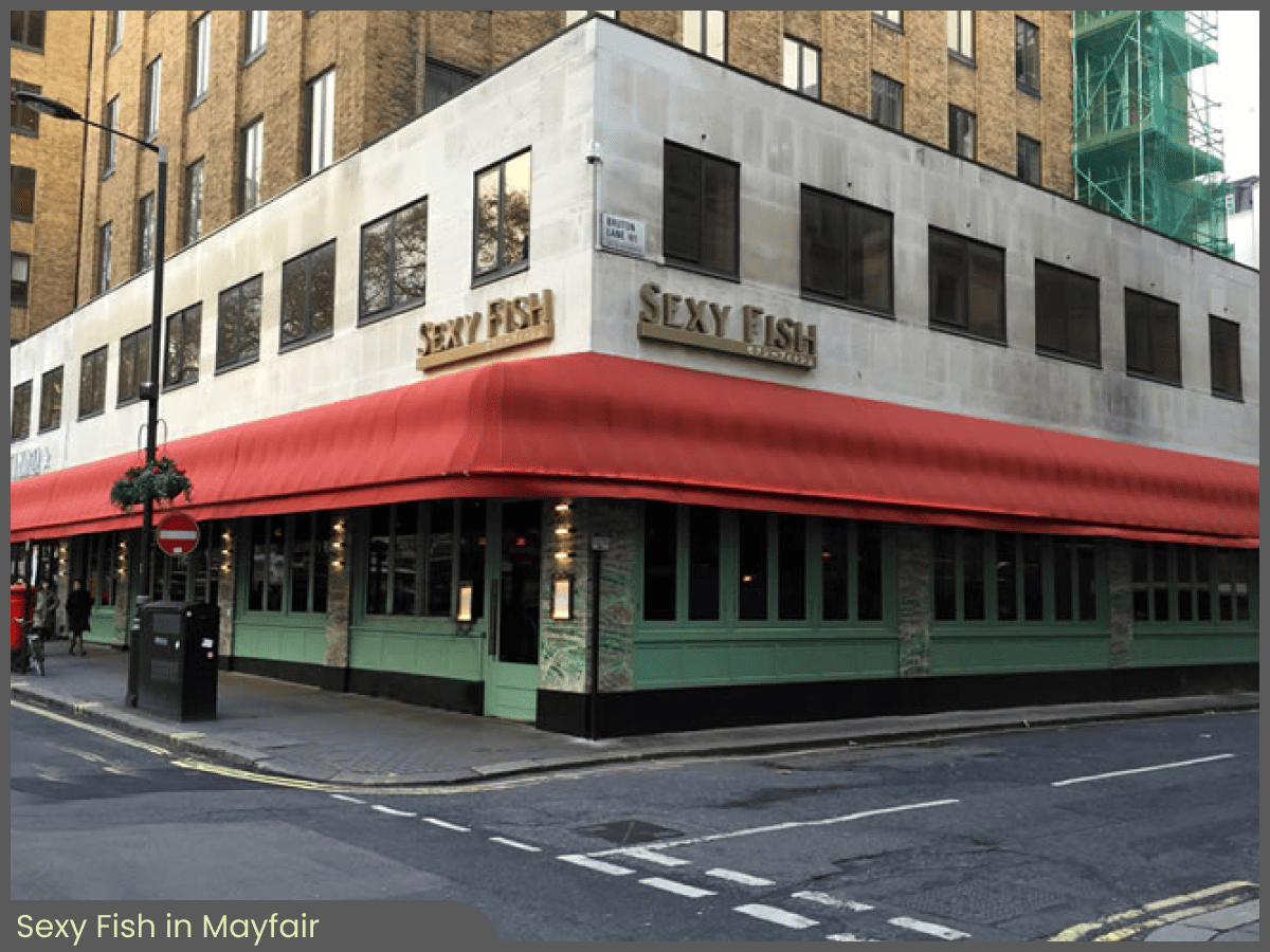 Morco Blinds - Project - Sexy Fish - RIB® Canopy system in London, Mayfair